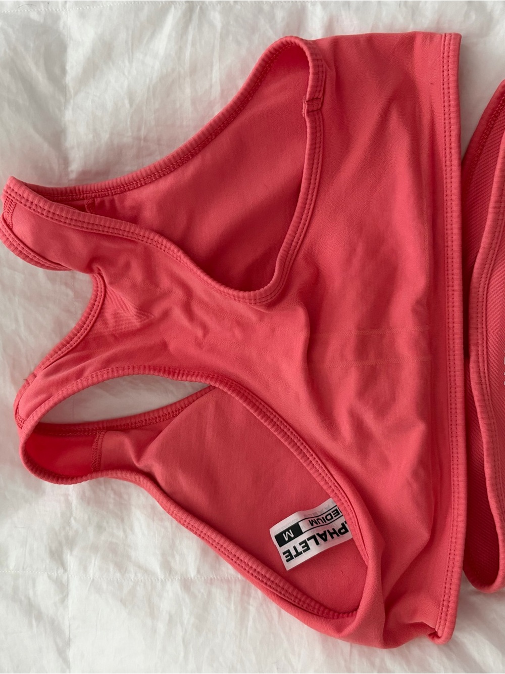 Alphalete Coral Racerback Seamless Sports Bra - Picture 2 of 2